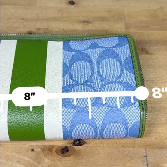 Coach Blue and Green Wallet - Picture 5 of 14